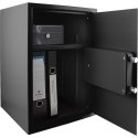 Bituxx Sejf elektroniczny 52cm zamek kodowy 6-cyfrowy czarny stalowy na ścianę