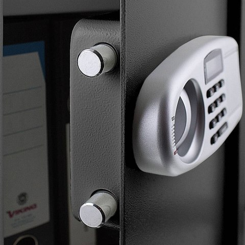 Bituxx Sejf elektroniczny 52cm zamek kodowy 6-cyfrowy czarny stalowy na ścianę