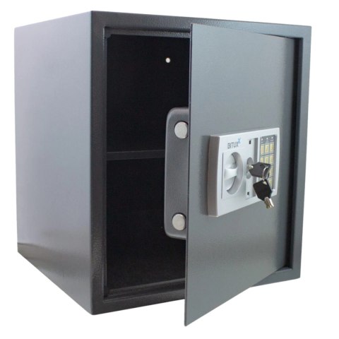 Bituxx Sejf elektroniczny na dokumenty zamek kodowy 6-cyfrowy szary stalowy mocny