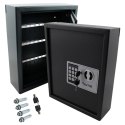 Bituxx Sejf na klucze 48 haczyzków elektroniczny zamek kodowy solidny czarny