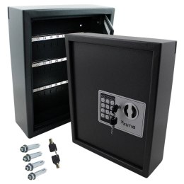 Bituxx Sejf na klucze 48 haczyzków elektroniczny zamek kodowy solidny czarny