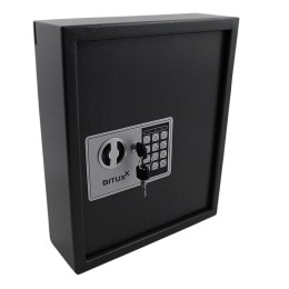 Bituxx Sejf na klucze 48 haczyzków elektroniczny zamek kodowy solidny czarny