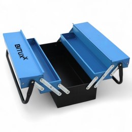 Bituxx Skrzynka Walizka Narzędziowa Bituxx Stalowa 51x24x24 cm Przenośna Składana