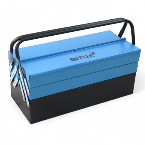 Bituxx Skrzynka Walizka Narzędziowa Bituxx Stalowa 51x24x24 cm Przenośna Składana