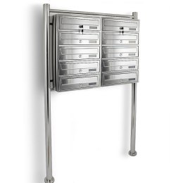 Bituxx Skrzynka lokatorska 10 euro stal nierdzewna stojak zamek zewnętrzna