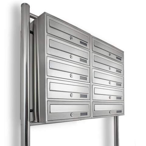 Bituxx Skrzynka lokatorska 10 euro stal nierdzewna stojak zamek zewnętrzna