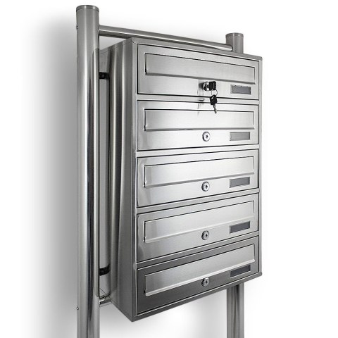 Bituxx Skrzynka lokatorska 5 euro stal nierdzewna stojak na listy zamek