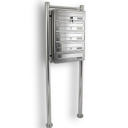 Bituxx Skrzynka lokatorska 5 euro stal nierdzewna stojak na listy zamek