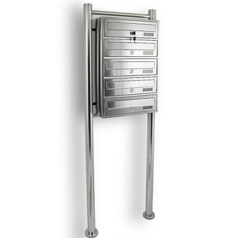 Bituxx Skrzynka lokatorska 5 euro stal nierdzewna stojak na listy zamek