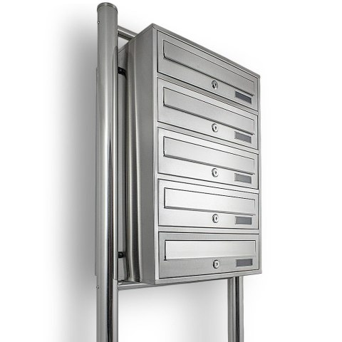 Bituxx Skrzynka lokatorska 5 euro stal nierdzewna stojak na listy zamek