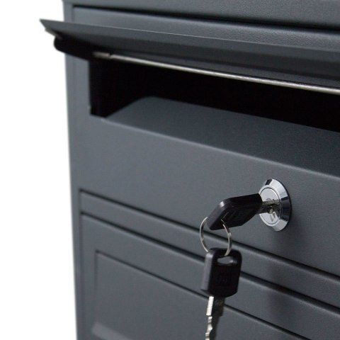 Bituxx Skrzynka lokatorska 5 komór stal nierdzewna stojąca grafit zewnętrzna