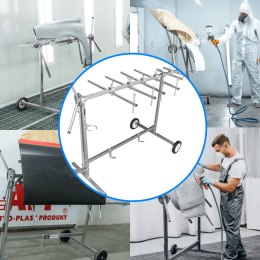 Bituxx Stojak lakierniczy obrotowy do lakierowania z ramionami solidna konstrukcja