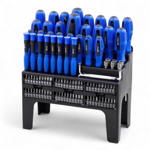 Bituxx Zestaw wkrętaków i bitów 100 el. Torx PH PZ SL Hex z grzechotką magnetyczne
