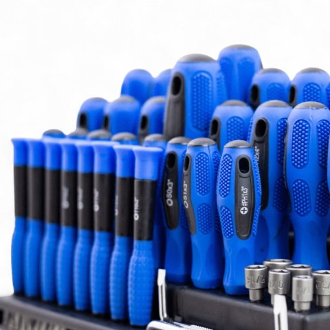 Bituxx Zestaw wkrętaków i bitów 100 el. Torx PH PZ SL Hex z grzechotką magnetyczne