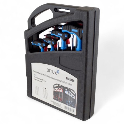 Bituxx Zestaw wkrętaków imbusowych Hex Torx 16 el. stal Cr-V walizka