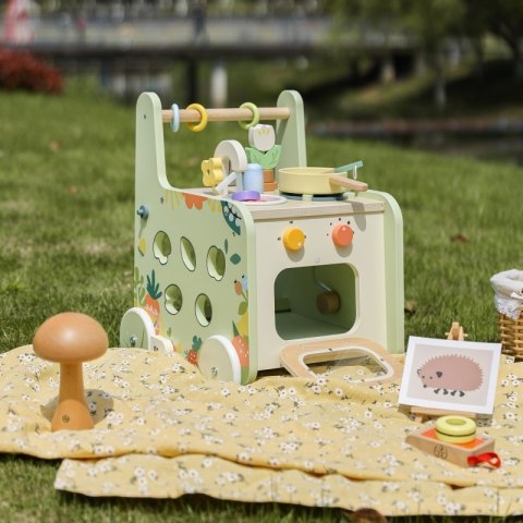 Classic World CLASSIC WORLD Drewniana Kuchnia 2w1 Pchacz Odkręcane Koła