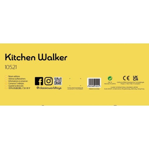 Classic World CLASSIC WORLD Drewniana Kuchnia 2w1 Pchacz Odkręcane Koła