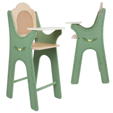 Classic World CLASSIC WORLD Drewniane Krzesełko Vintage do Karmienia dla Lalek