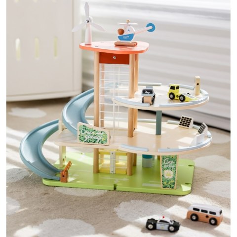 Classic World CLASSIC WORLD Drewniany 3 Poziomowy Garaż XL z Windą "Eko Strefa"