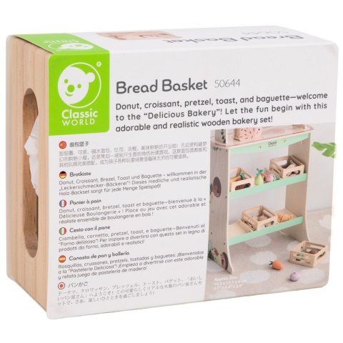 Classic World CLASSIC WORLD Zestaw Drewnianych Wypieków w Koszyku 6 el.