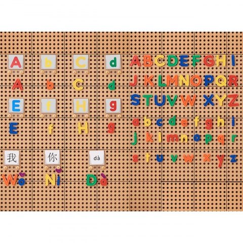 Masterkidz MASTERKIDZ Alfabet Zestaw Liter (Dużych i Małych) do Paneli Ściennych STEM 122 el.