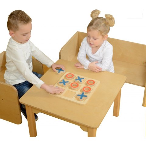 Masterkidz MASTERKIDZ Kółko I Krzyżyk Drewniana Gra Dla Dzieci Logiczna Łamigłówka