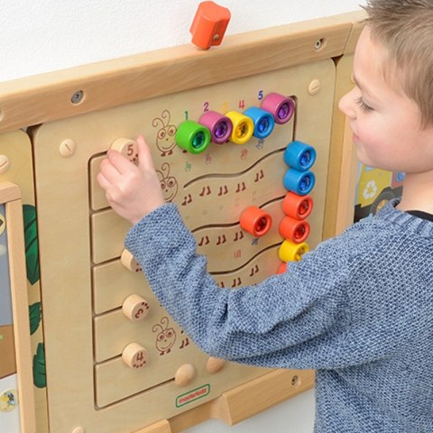 Masterkidz MASTERKIDZ Kolorowe Gąsieniczki Nauka Liczb i Ilości - Tablica Ścienna Edukacyjna Montessori