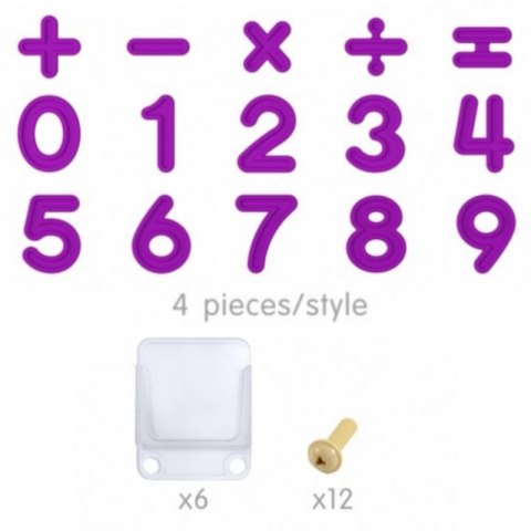 Masterkidz MASTERKIDZ Zestaw Cyferek i Znaków do Nauki Liczenia i Matematyki do Paneli Ściennych STEM 82 el.