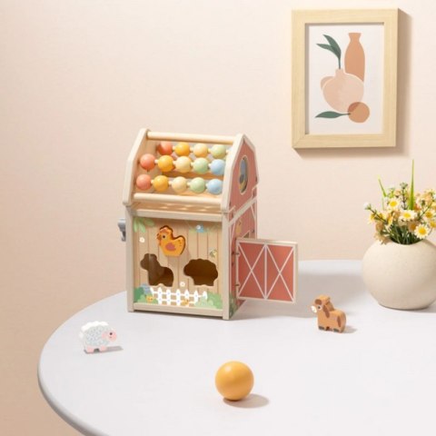 Tooky Toy TOOKY TOY Drewniana Stodoła Aktywności Sorter Liczydło Montessori