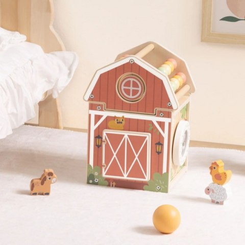 Tooky Toy TOOKY TOY Drewniana Stodoła Aktywności Sorter Liczydło Montessori