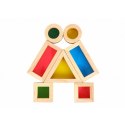 Tooky Toy TOOKY TOY Drewniane Kolorowe Klocki Lustra Zestaw 8 el. FSC