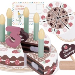 Tooky Toy TOOKY TOY Drewniany Tort Urodzinowy ze Świeczkami Rzepy