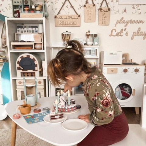 Tooky Toy TOOKY TOY Drewniany Tort Urodzinowy ze Świeczkami Rzepy