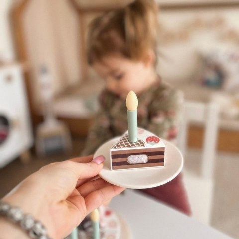 Tooky Toy TOOKY TOY Drewniany Tort Urodzinowy ze Świeczkami Rzepy