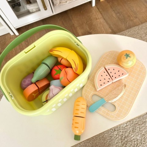 Tooky Toy TOOKY TOY Drewniany Zestaw Żywność Warzywa Owoce