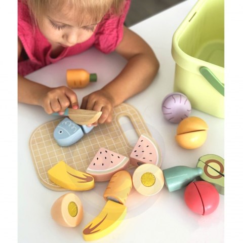 Tooky Toy TOOKY TOY Drewniany Zestaw Żywność Warzywa Owoce