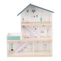 Tooky Toy TOOKY TOY Duży Drewniany Domek dla Lalek + Figurki FSC