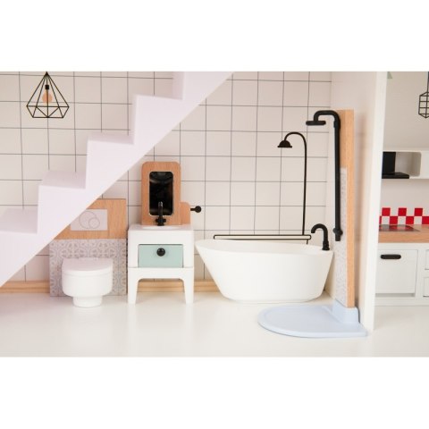 Tooky Toy TOOKY TOY Duży Drewniany Domek dla Lalek + Figurki FSC