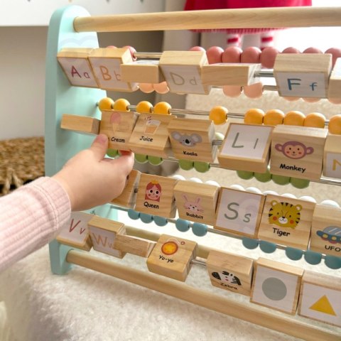 Tooky Toy TOOKY TOY Liczydło Dwustronne Alfabet Obrazki