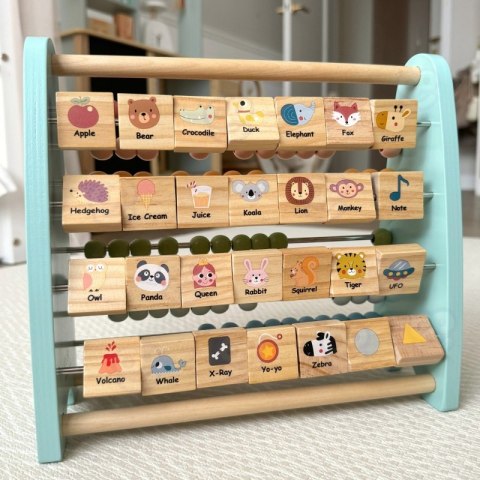 Tooky Toy TOOKY TOY Liczydło Dwustronne Alfabet Obrazki