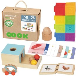Woopie Let's Go Green WOOPIE GREEN Box Pudełko XXL Montessori Edukacyjne 6w1 Sensoryczne 7-8 Miesięcy 26el. FSC
