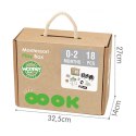 Woopie Let's Go Green WOOPIE GREEN Box Pudełko XXL Montessori Edukacyjne 7w1 Sensoryczne 0-2 Miesiące 18el. FSC