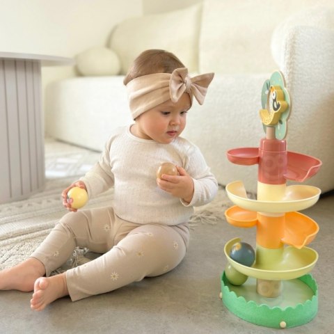 Woopie Let's Go Green WOOPIE GREEN Drewniany Kulodrom Tor Kulkowy Sensoryczny Edukacyjny 6 el.