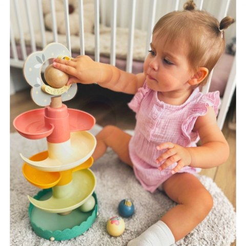 Woopie Let's Go Green WOOPIE GREEN Drewniany Kulodrom Tor Kulkowy Sensoryczny Edukacyjny 6 el.