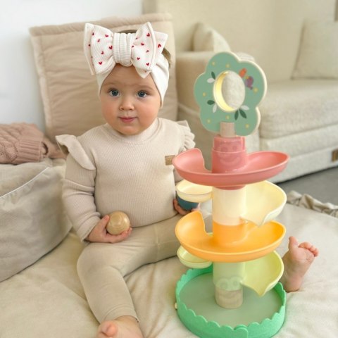 Woopie Let's Go Green WOOPIE GREEN Drewniany Kulodrom Tor Kulkowy Sensoryczny Edukacyjny 6 el.