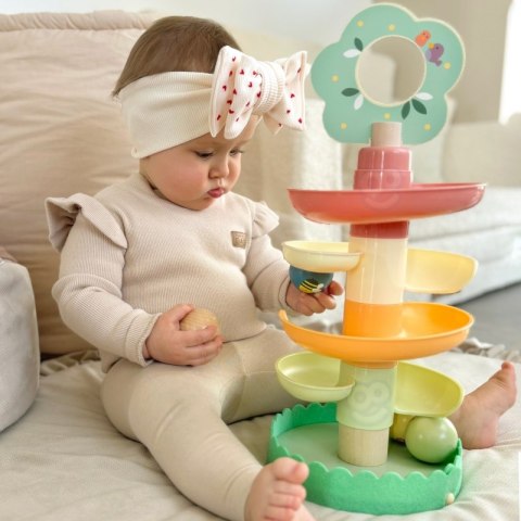 Woopie Let's Go Green WOOPIE GREEN Drewniany Kulodrom Tor Kulkowy Sensoryczny Edukacyjny 6 el.