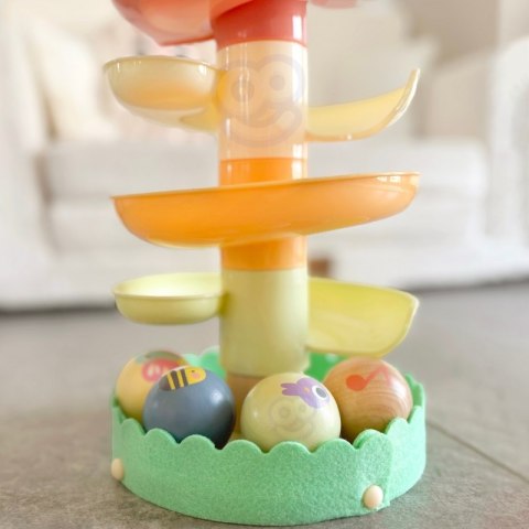 Woopie Let's Go Green WOOPIE GREEN Drewniany Kulodrom Tor Kulkowy Sensoryczny Edukacyjny 6 el.