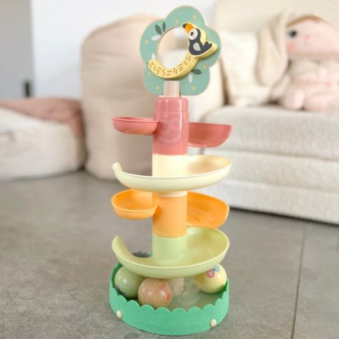 Woopie Let's Go Green WOOPIE GREEN Drewniany Kulodrom Tor Kulkowy Sensoryczny Edukacyjny 6 el.