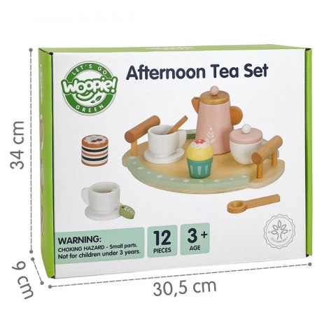 Woopie Let's Go Green WOOPIE GREEN Drewniany Zestaw do Herbaty i Kawy 12 el. FSC