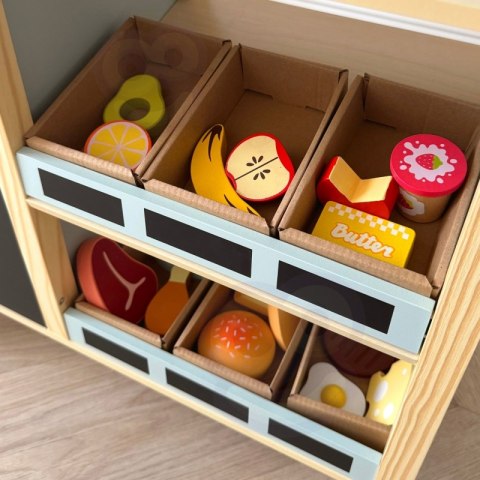 Woopie Let's Go Green WOOPIE GREEN Duży Wielofunkcyjny Sklepik 5w1 Stragan Supermarket Restauracja Kawiarnia Kuchnia 73 el